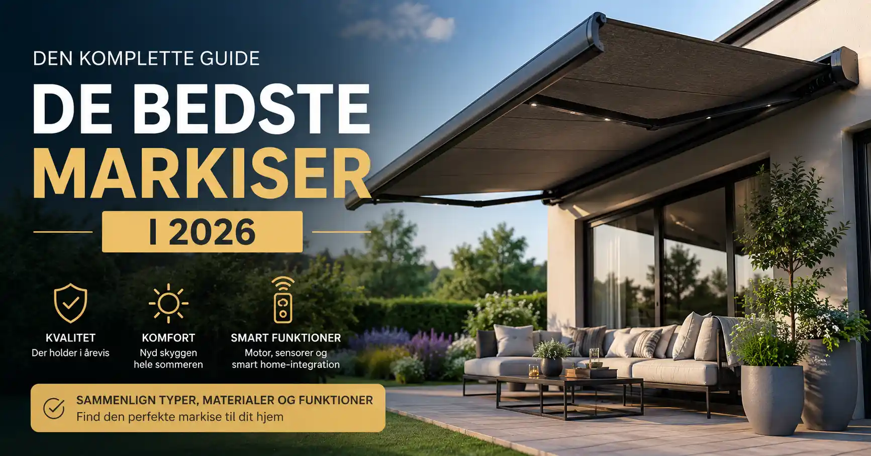 De bedste markiser i 2026 – komplet guide til dit valg